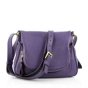 Tom Ford Jennifer Crossbody Bag Leather Medium Purple