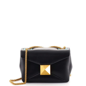 Valentino One Stud Chain Flap Bag Leather Small
