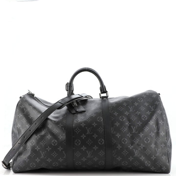 Louis Vuitton Keepall Bandouliere Bag Monogram Eclipse Canvas 55
