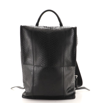 Balenciaga Phileas Backpack Python and Leather 154259