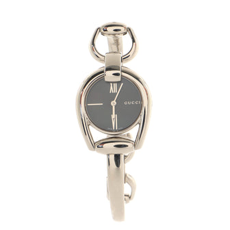 Gucci Horsebit Bangle Quartz Watch Stainless Steel with Mother of Pearl 28