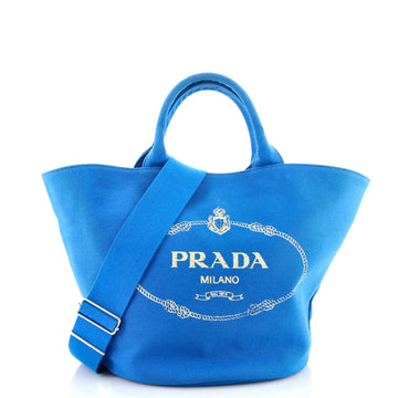 Prada Canapa Convertible Shopping Tote Canvas Medium