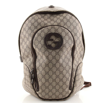 Gucci Interlocking G Backpack GG Coated Canvas Medium