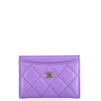 chanel purple card holder