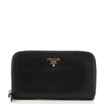Prada Zip Around Wallet Leather Long