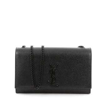 Saint Laurent Classic Monogram Crossbody Bag Grainy Leather Medium Black