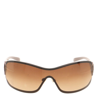 Chanel Camellia Shield Sunglasses Acetate with Crystal