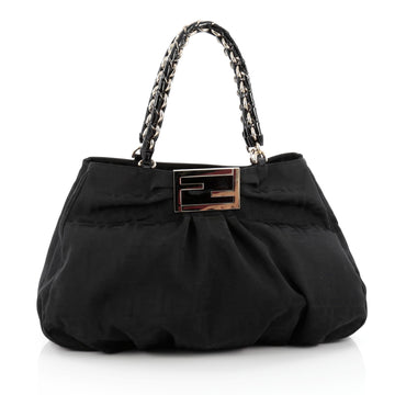 Fendi Mia Tote Zucca Canvas Large black