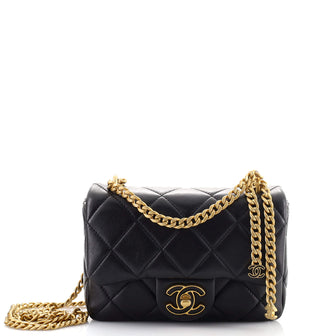 Chanel Pending CC Square Flap Bag Quilted Lambskin Mini