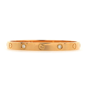 Cartier Love 4 Diamond Bracelet 18K Rose Gold with Diamonds