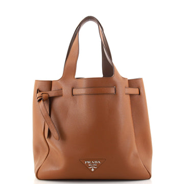 Prada Flou Dynamique Belted Tote Leather Medium