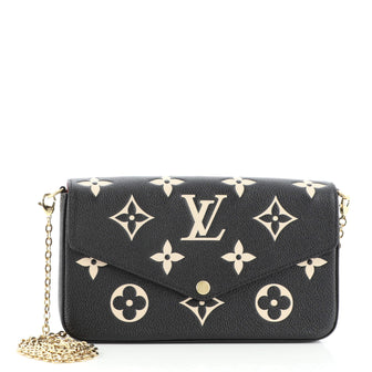 Louis Vuitton Felicie Pochette Bicolor Monogram Empreinte Leather