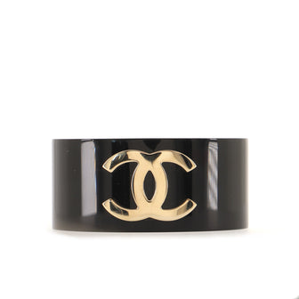Chanel CC Cuff Bracelet Resin with Metal Medium