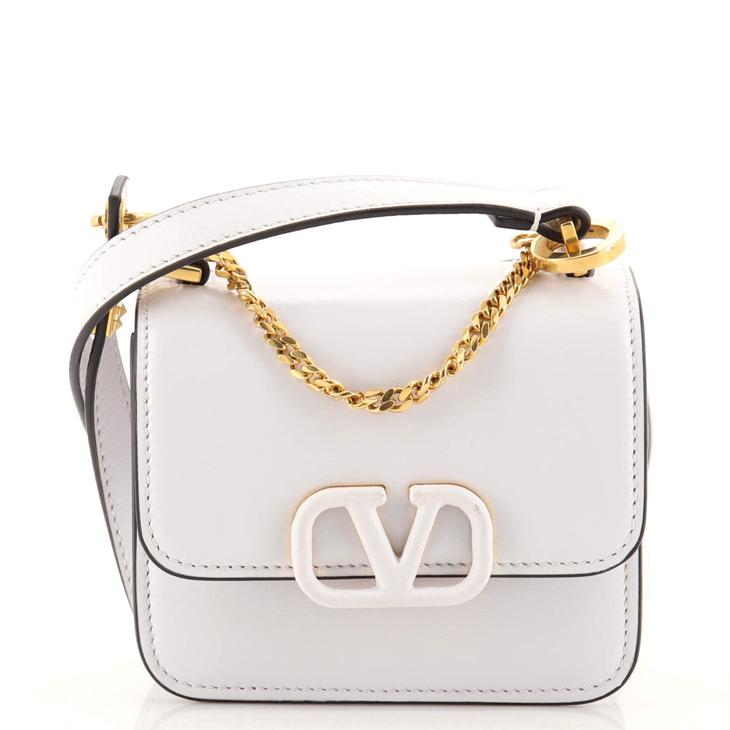 Valentino Micro V Sling Grain Leather Shoulder Bag