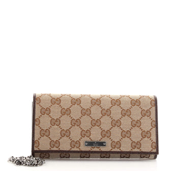 Gucci Continental Chain Wallet GG Canvas