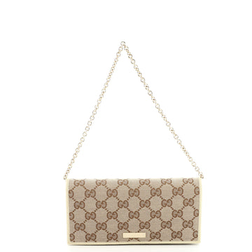 Gucci Continental Chain Wallet GG Canvas