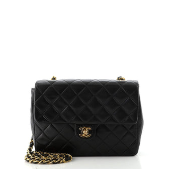 Chanel Vintage Square Classic Flap Bag Quilted Lambskin Small