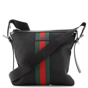 Gucci Web Messenger Bag (Outlet) Techno Canvas Medium