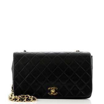 Chanel Vintage Full Flap Bag Quilted Lambskin Medium