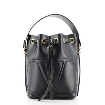 Valentino VLogo Walk Bucket Bag Leather