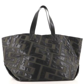 Celine Cabas Tote Patchwork Leather and Canvas Medium