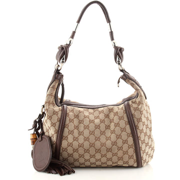 Gucci Techno Horsebit Hobo GG Canvas Medium