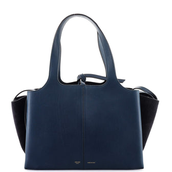 Celine Tri-Fold Shoulder Bag Leather and Suede