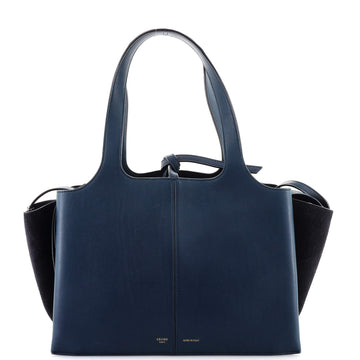 Celine Tri-Fold Shoulder Bag Leather and Suede