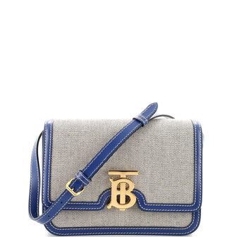 Burberry TB Flap Bag Canvas Small