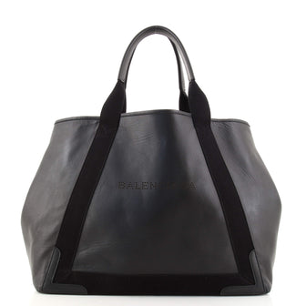 Balenciaga Navy Cabas Leather Medium