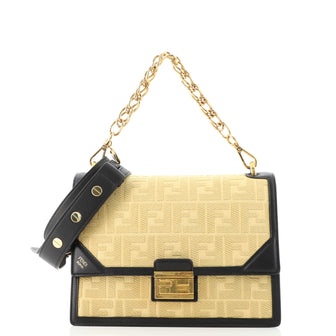 Fendi Kan U Shoulder Bag Zucca Raffia Medium