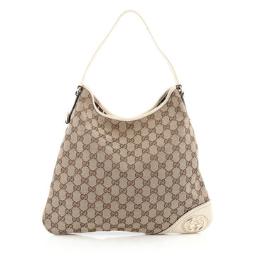 Gucci New Britt Hobo GG Canvas Medium Brown