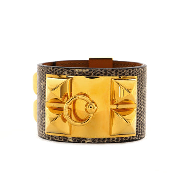 Hermes Collier de Chien Bracelet Lizard