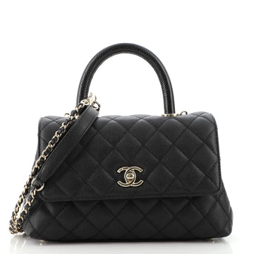 Chanel Coco Top Handle Bag Quilted Caviar Mini