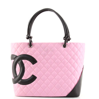Chanel Cambon Tote Quilted Leather Large