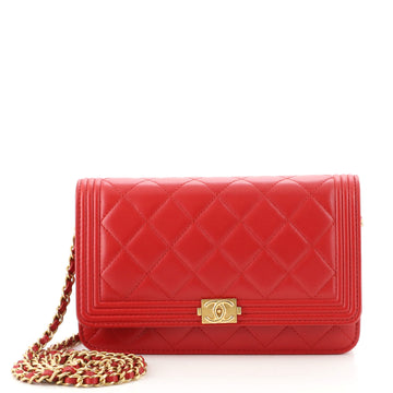 Chanel Boy Wallet on Chain Quilted Lambskin