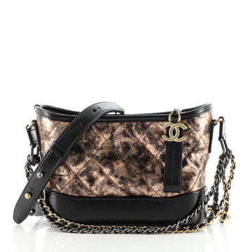 Chanel Gabrielle Hobo Quilted Crumpled Goatskin Small