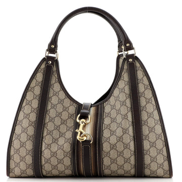 Gucci Joy Web Shoulder Bag GG Coated Canvas Medium