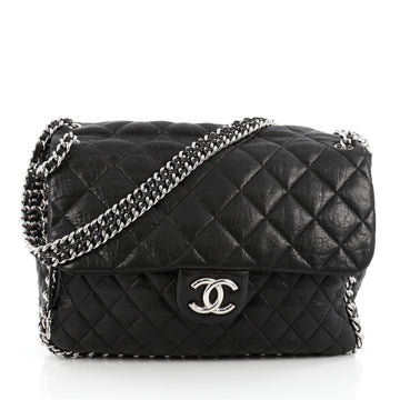 Chanel Chain Around Flap Bag Quilted Leather Maxi