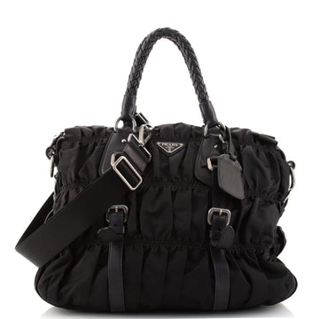Prada Gaufre Convertible Tote Tessuto Large
