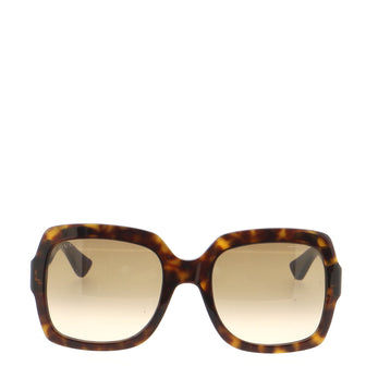 Gucci Interlocking G Web Square Sunglasses Glitter Acetate