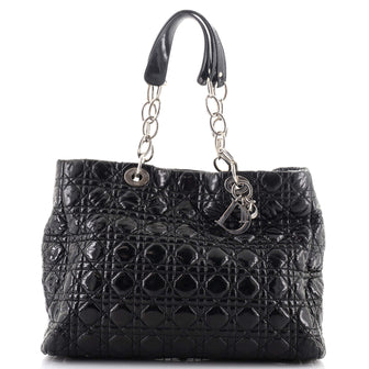 Christian Dior Soft Chain Tote Cannage Quilt Patent Large