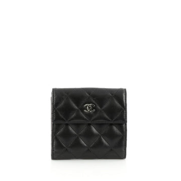 Chanel CC Compact Wallet Quilted Lambskin Black