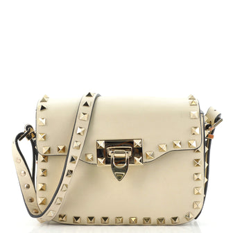 Valentino Rockstud Flip Lock Flap Bag Leather Mini