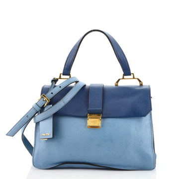 Miu Miu Madras Convertible Compartment Top Handle Bag Leather Medium