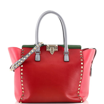 Valentino Rockstud Tote Rigid Leather Medium