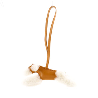 Hermes Budy Bag Charm Shearling and Leather