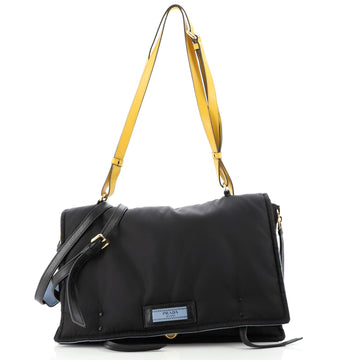 Prada Etiquette Flap Bag Tessuto Medium