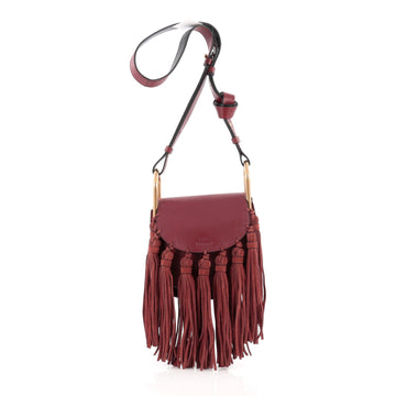 Chloe Hudson Fringe Tassel Handbag Leather Mini