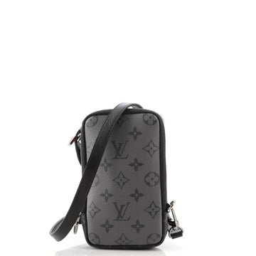 Louis Vuitton Double Phone Pouch Reverse Monogram Eclipse Canvas
